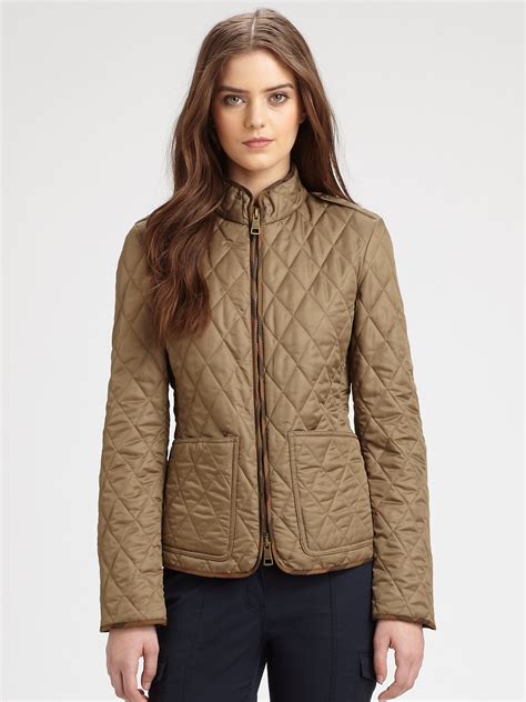 burberry brown quilted jacket